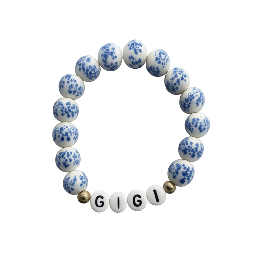 Blue & White Porcelain Ceramic Bead Link-GIGI