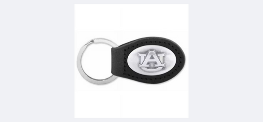 KEY CHAIN-AUBURN OVAL LEATHER