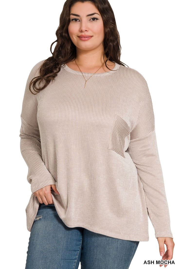 LYLA OVERSIZED TOP-ASH MOCHA