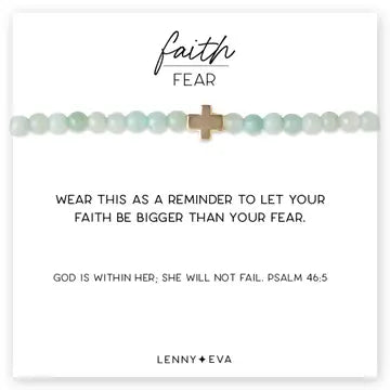 FAITH OVER FEAR BRACELET AMAZONITE