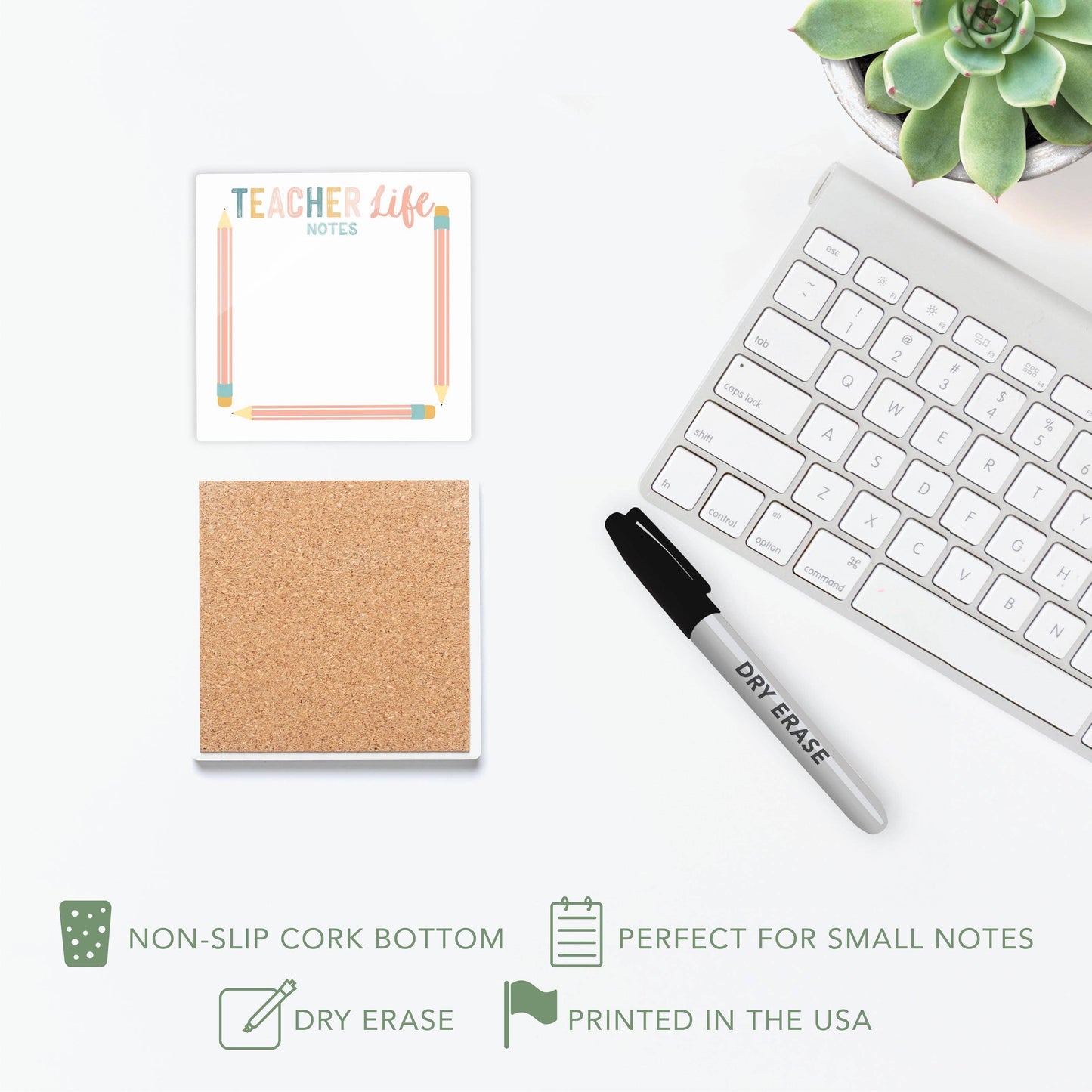 Pastel Teacher Life Notes | 4x4