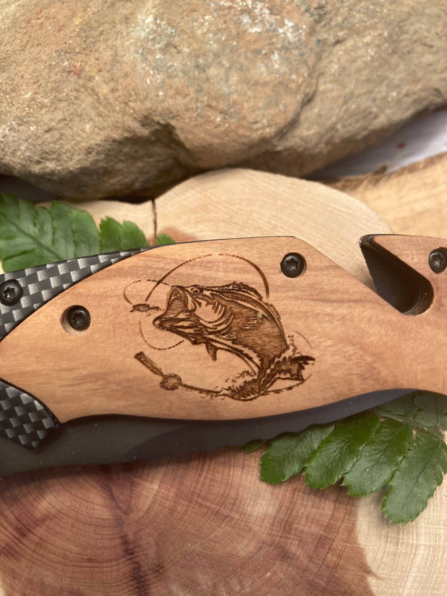 Bass on a Line Knife