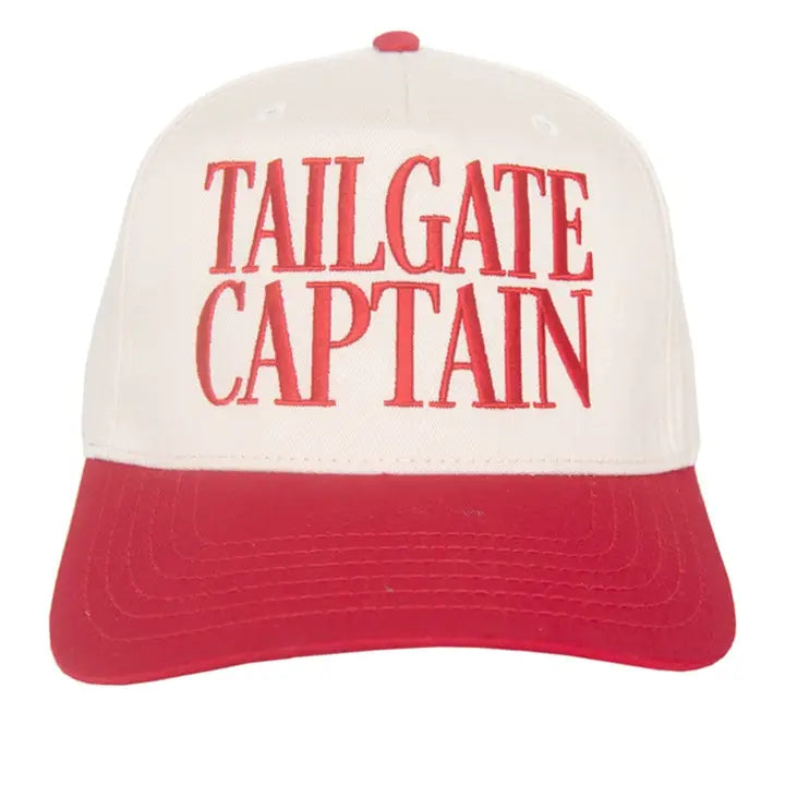 Tailgate Captain Two-Toned Hat- Red/Tan