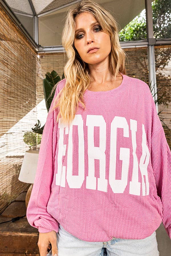 Georgia Comfy Oversize Graphic Sweatshirt, Gameday