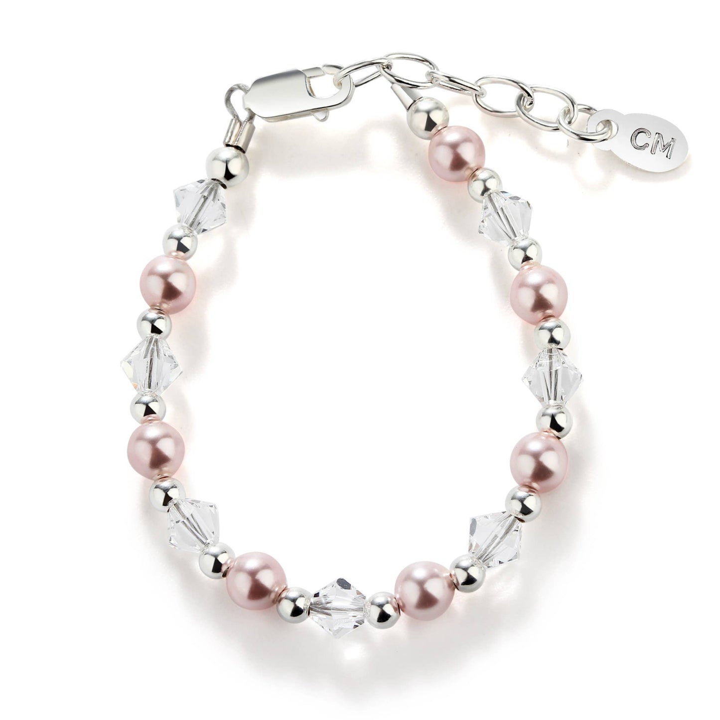 Kid's Sterling Silver Pink Pearl Baby & Children's Bracelet
