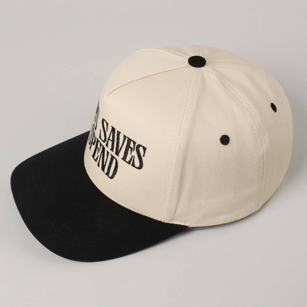JESUS SAVES I SPEND Embroidery Trucker Hat