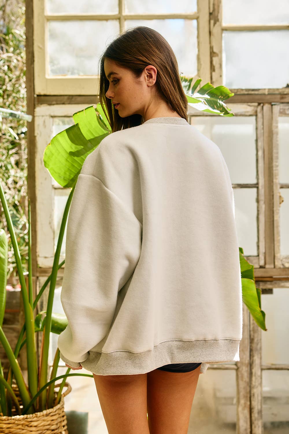 'Alabama/AL' Reversible Oversized V-NECK Pullover