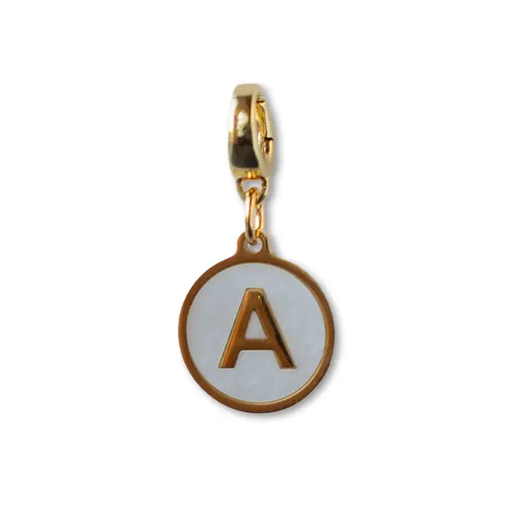 MOTHER OF PEARL LETTER CHARM