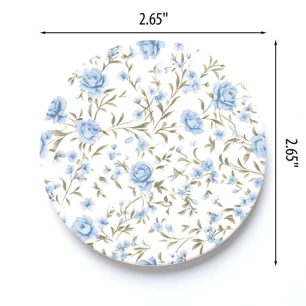 Floral Pattern, Car Coaster, Chinoiserie, Stocking Stuffer