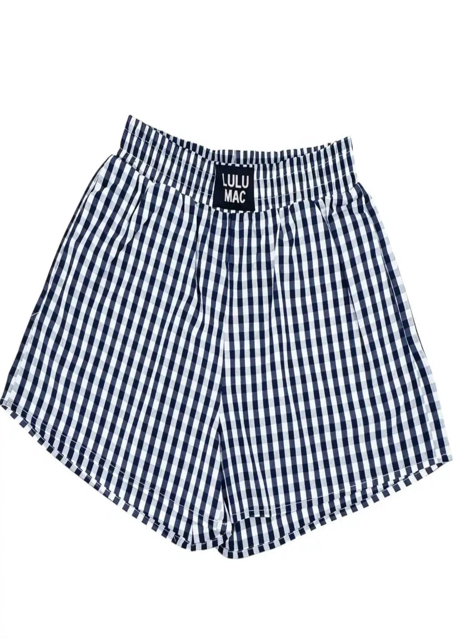 GINGHAM BOXER SHORT - NAVY