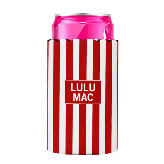 Slim Can Koozie Red Stripe