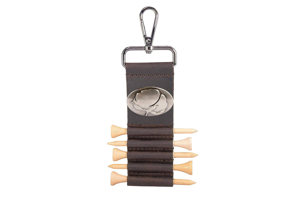 Cotton Boll Leather Golf Ball and Tee Holder
