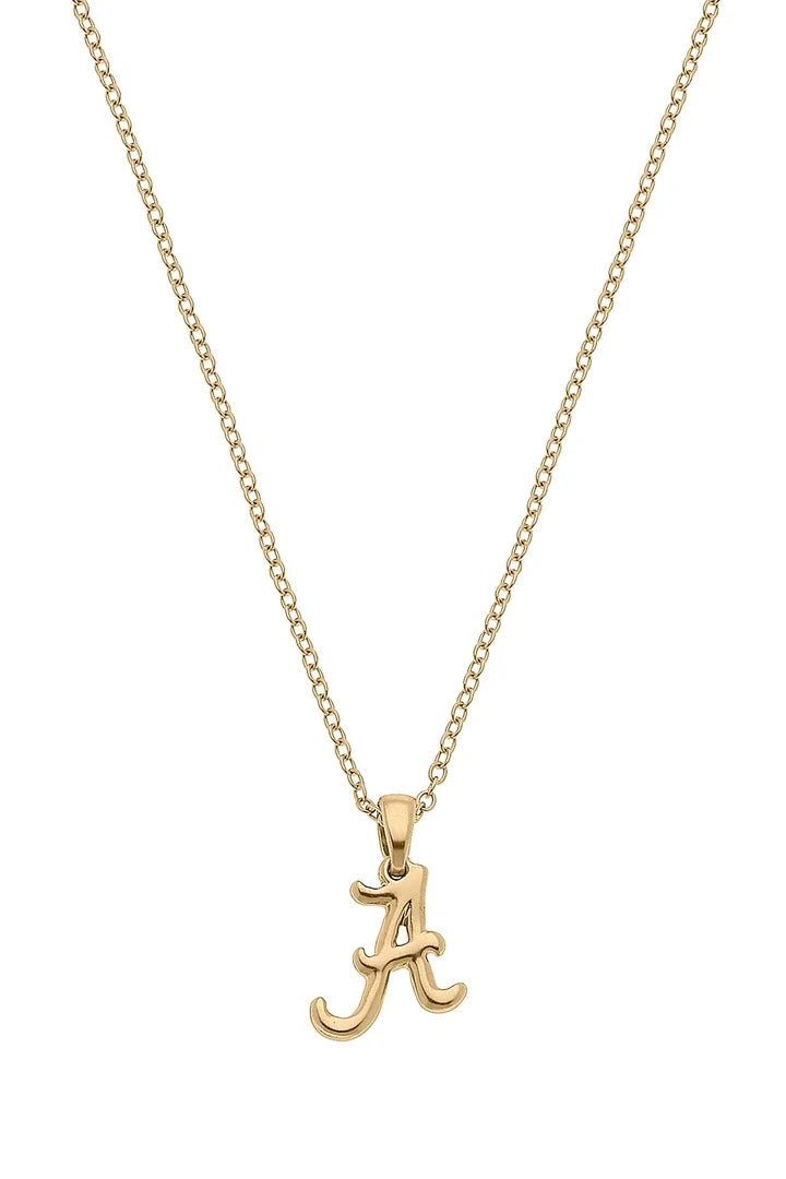Alabama Crimson Tide 24k Gold Plated Pendant Necklace