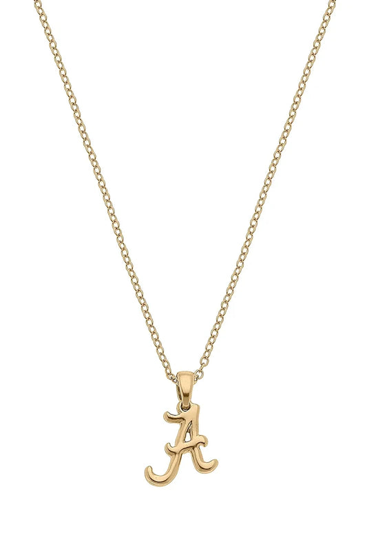 Alabama Crimson Tide 24k Gold Plated Pendant Necklace
