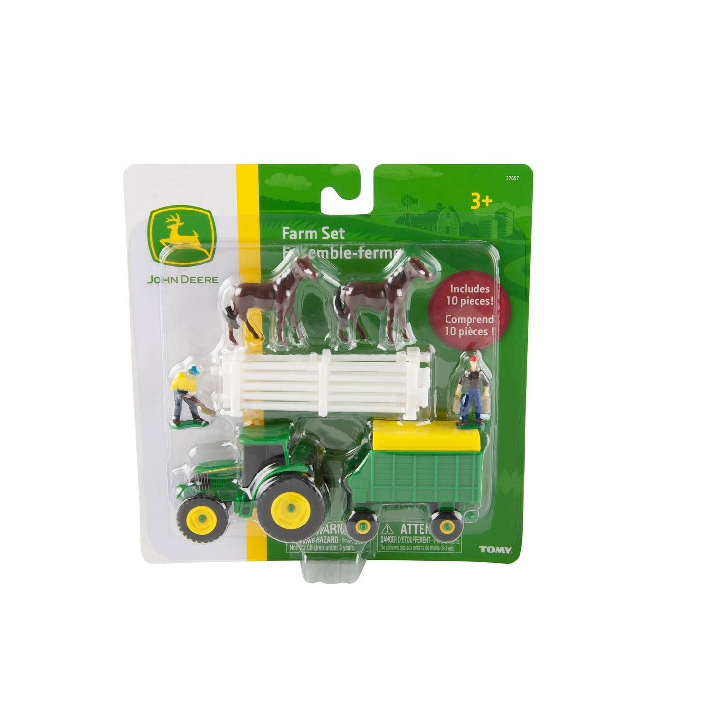TOMY John Deere 10 Piece Carded Set Assorted
