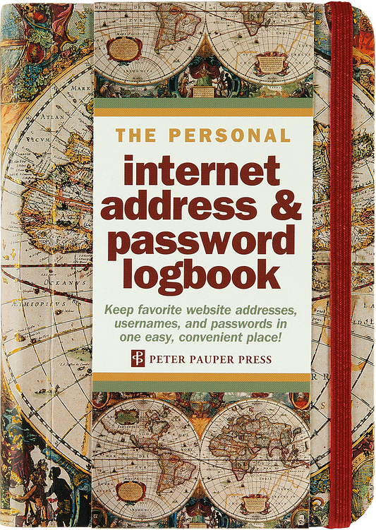 Old World Internet Address & Password Logbook