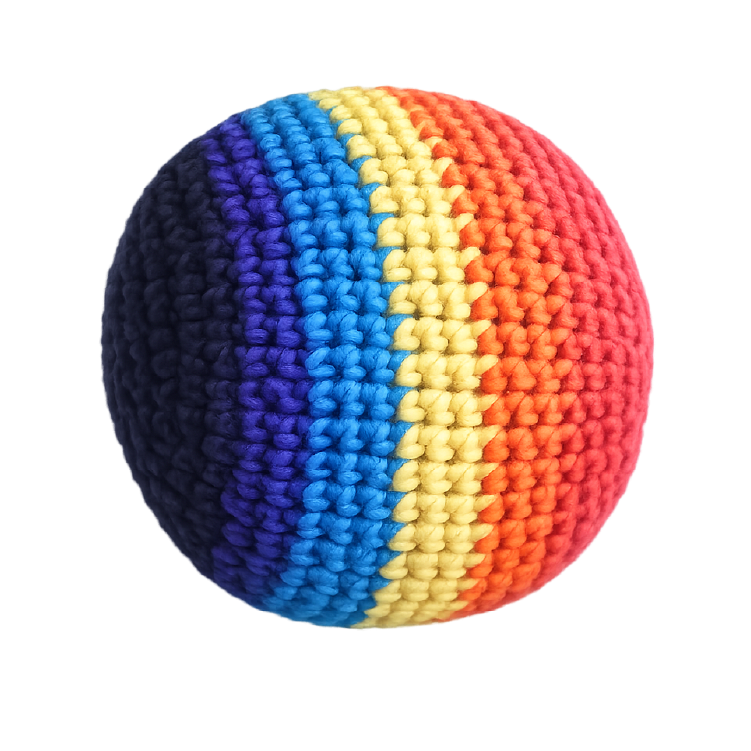 Extreme Retro Hand-Knitted Kick Pouch Footbag