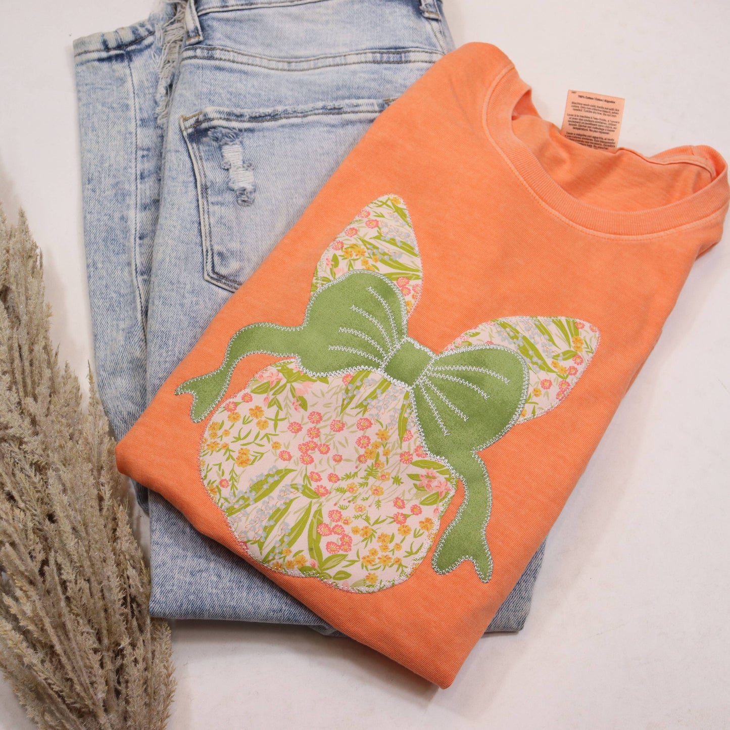 Melon Easter Bunny with Bow Short Sleeve T