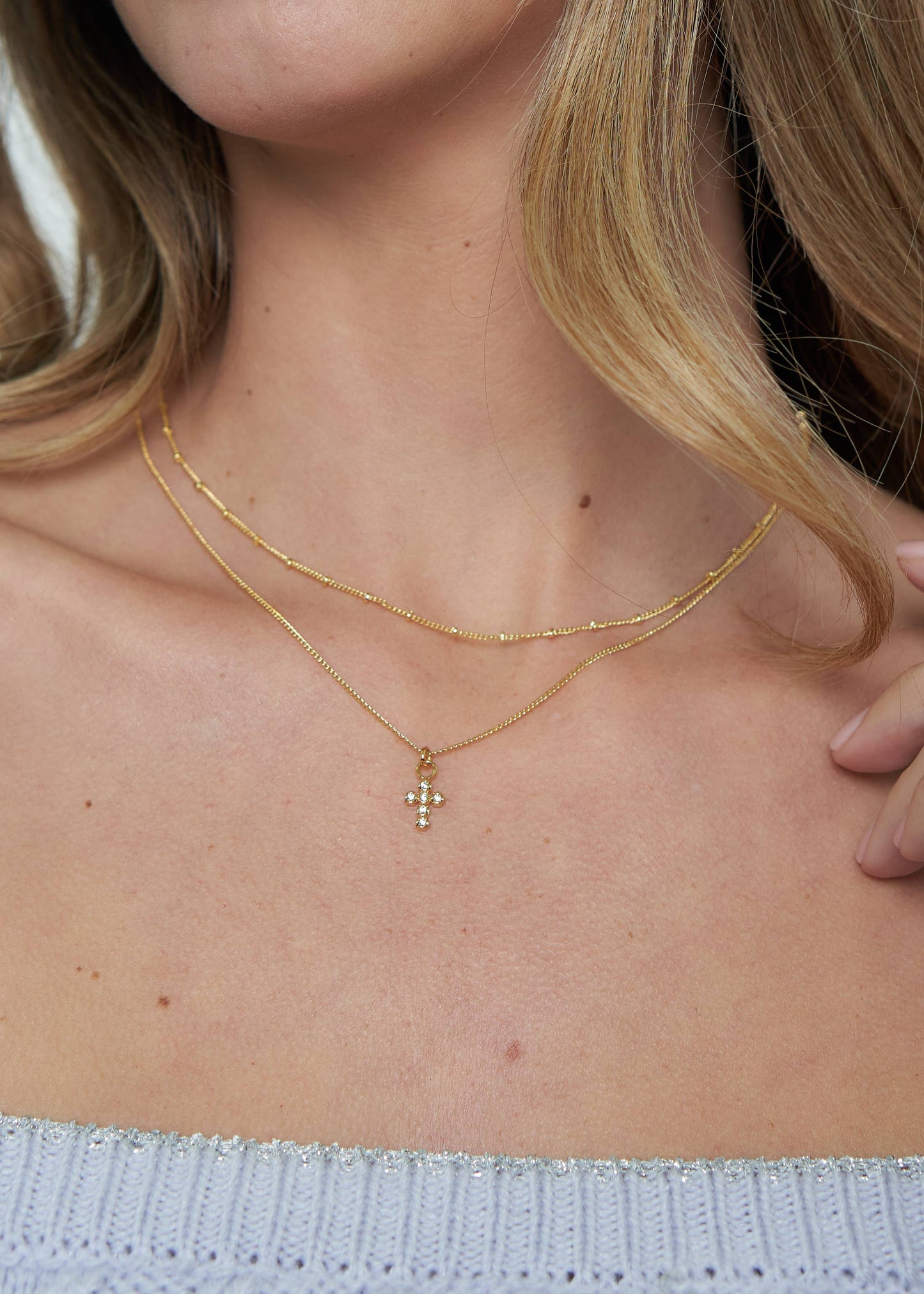 Shiny Cross Necklace