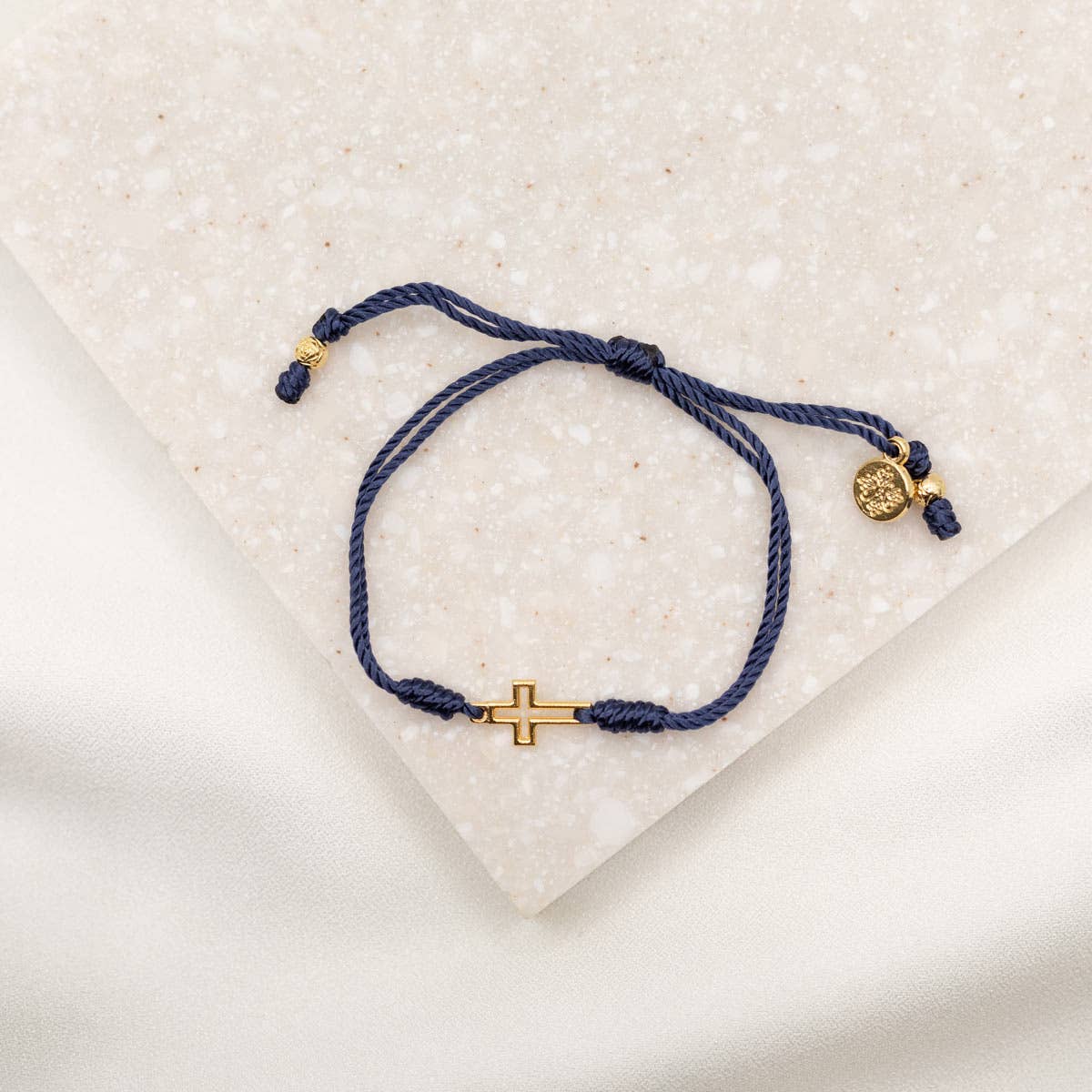 Filled By Faith Bracelet - Denim Blue / Gold