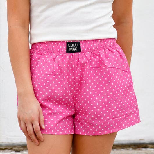 BXMPD- BUBBLEGUM MINI POLKA DOT BOXER