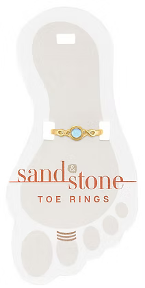 Gold Moonstone Sand & Stone Toe Ring