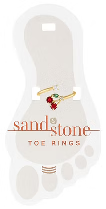 Gold Cherry Sand & Stone Toe Ring