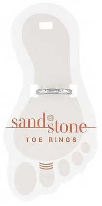 Silver Hammered Sand & Stone Toe Ring