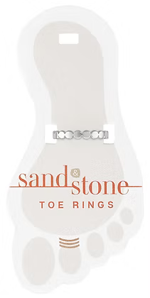 Silver Infinity Circle Sand & Stone Toe Ring