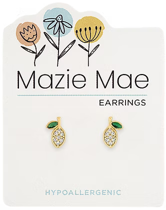 Gold Lemon Stud Mazie Mae Earring