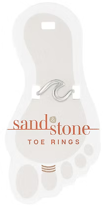 Silver Wave Sand & Stone Toe Ring