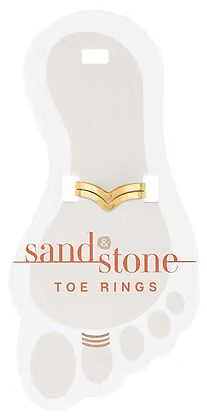 Gold Layered "V" Sand & Stone Toe Ring