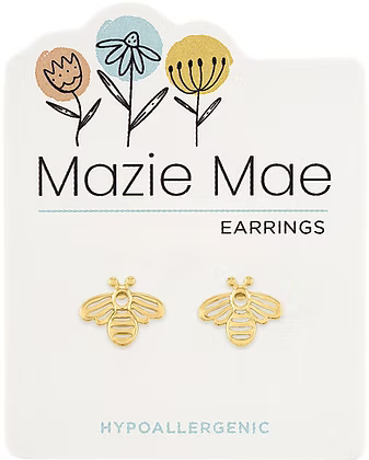 Gold Bee Stud Mazie Mae Earring