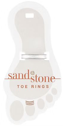 Silver White Sparkle Sand & Stone Toe Ring