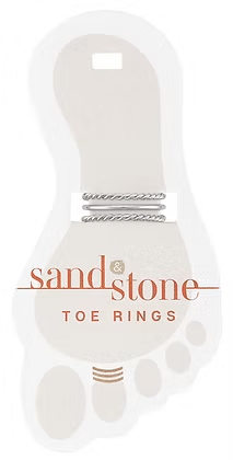 Silver Triple Layer Sand & Stone Toe Ring