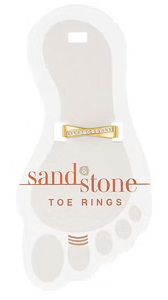 Gold CZ Criss Cross Sand & Stone Toe Ring