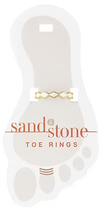 Gold Infinity White Diamond Sand & Stone Toe Ring