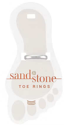 Silver Solid Band Sand & Stone Toe Ring