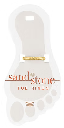 Gold Hammered Sand & Stone Toe Ring