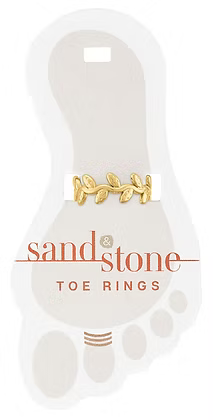 Gold Vine Sand & Stone Toe Ring