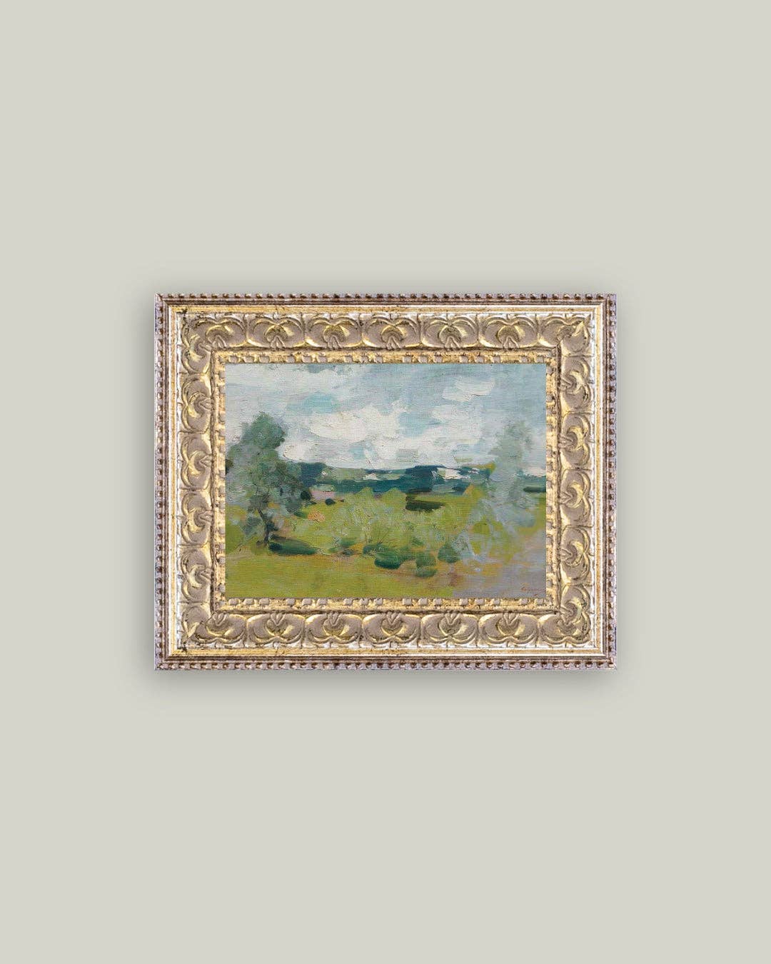 Abstract Landscape Framed Antique Art