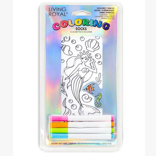 ANKLE SOCKS - DIY COLORING KIT - MERMAID QUEEN