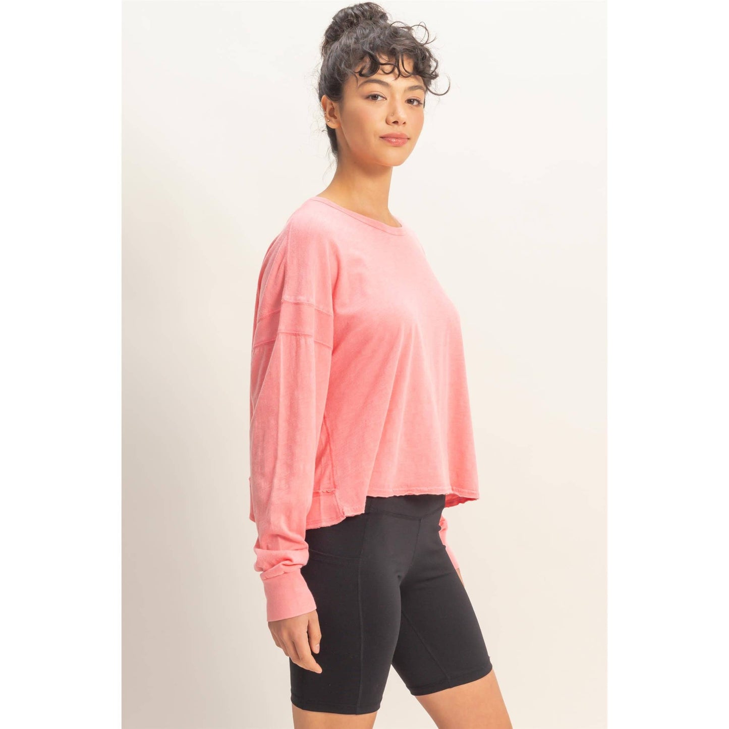 Cross Detail Open Back Long-Sleeve Top