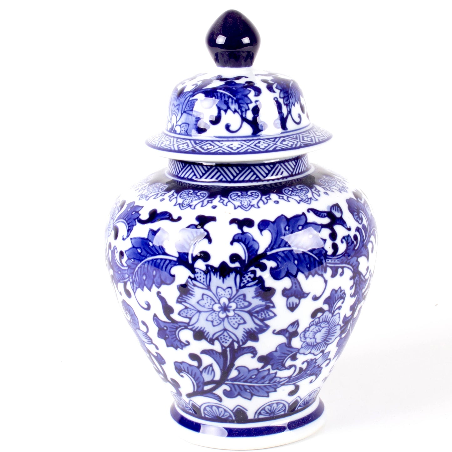 Porcelain Chinoiserie Ginger Jar - Large