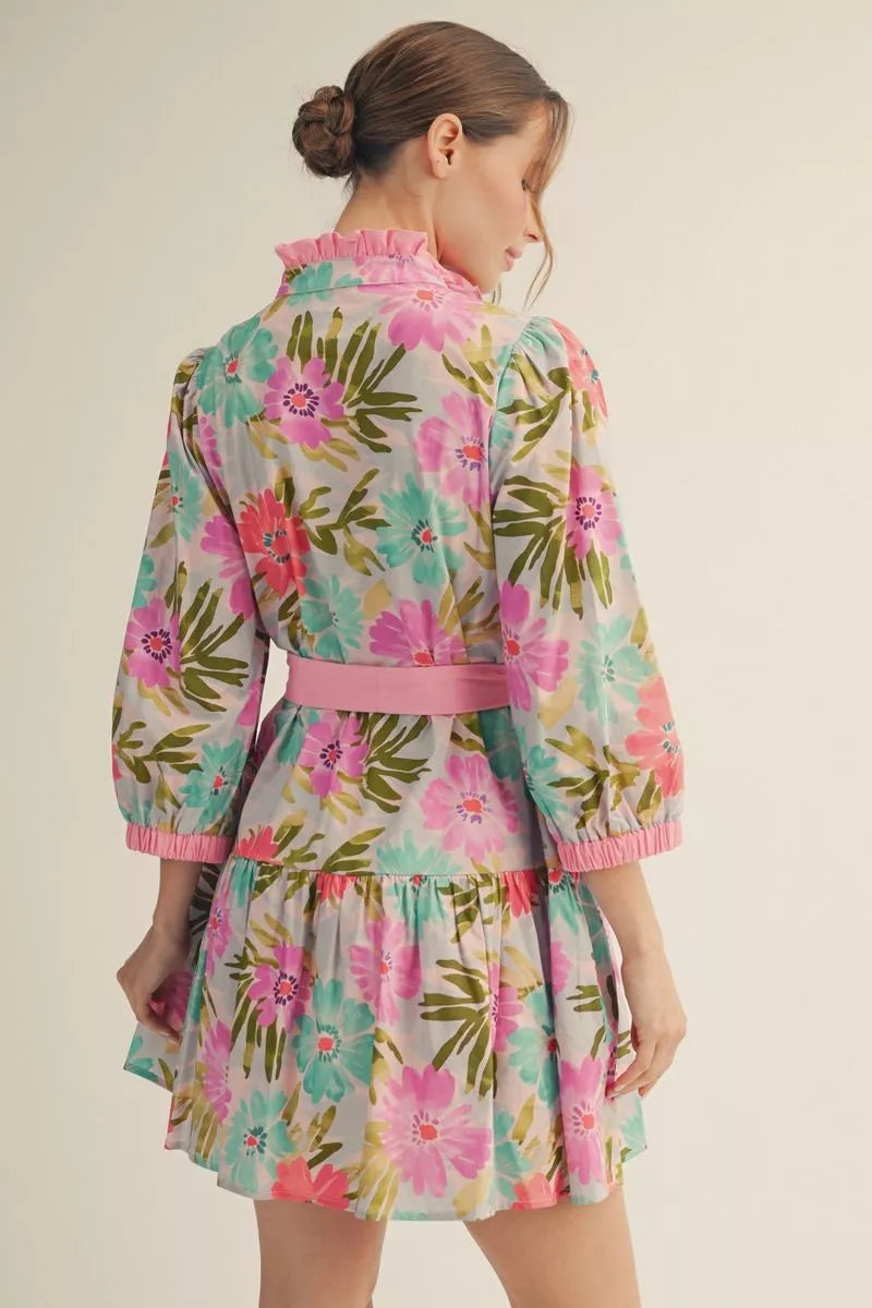 BELLA DRESS - PINK MIX
