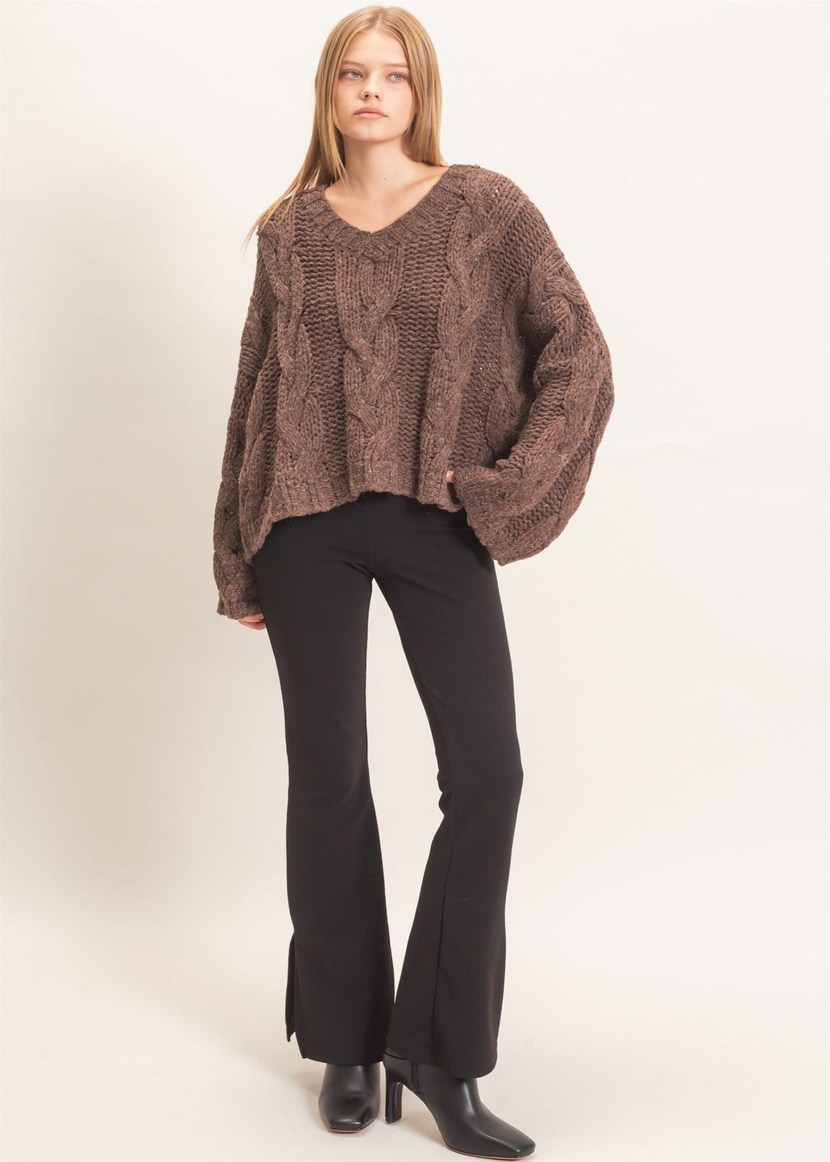 BAILEY SWEATER - BROWN