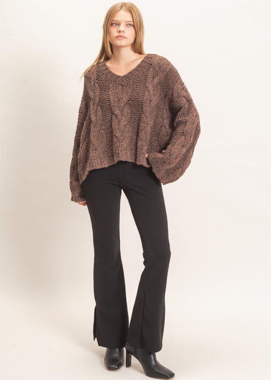 BAILEY SWEATER - BROWN