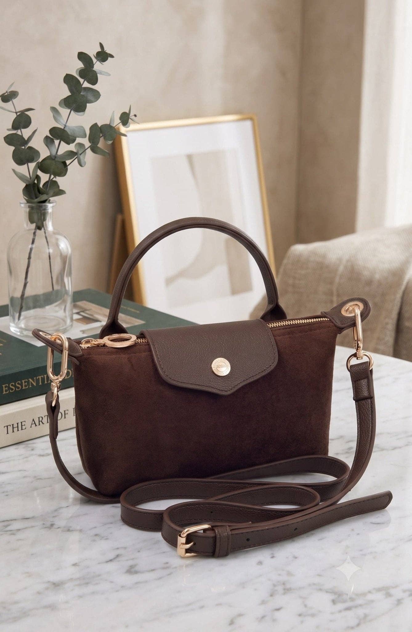 SD781 Penny Suede Mini Crossbody Bag
