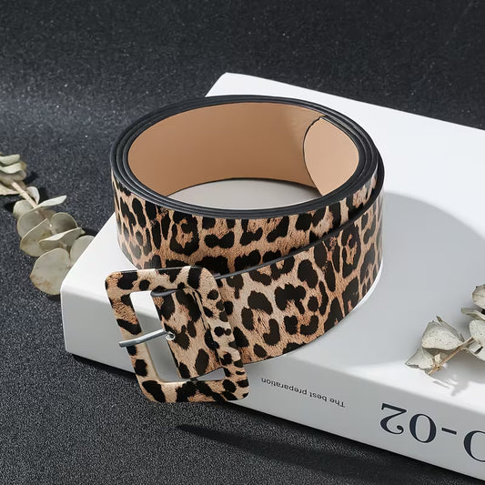 LEOPARD PRINT WIDE BELT - ONE SIZE