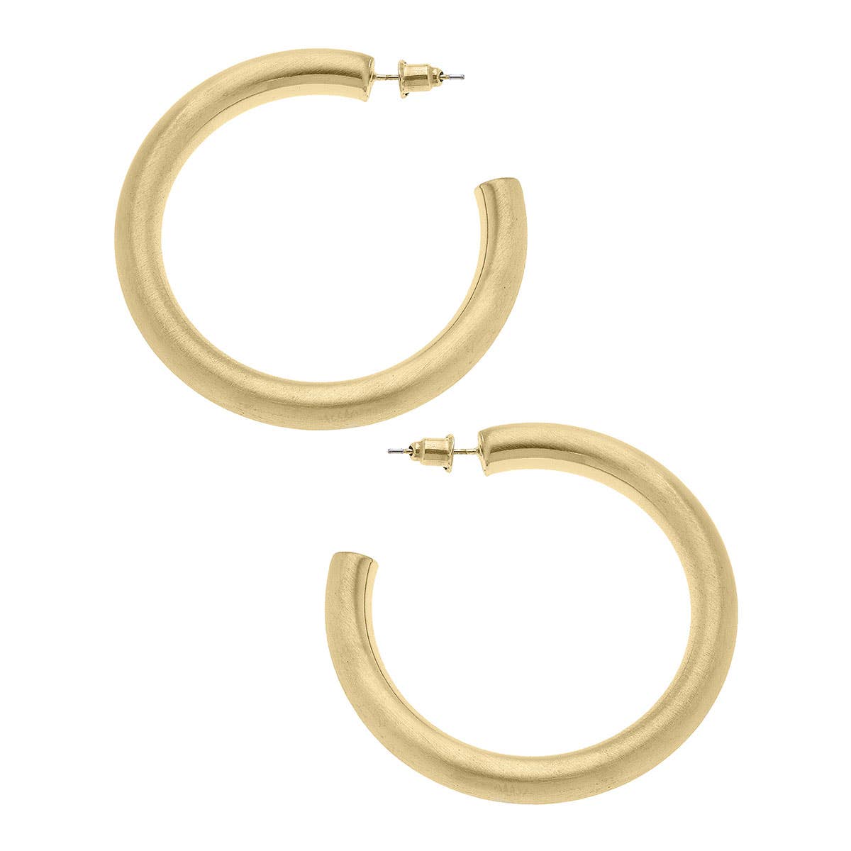 Isla Hoop Earrings in Satin Gold